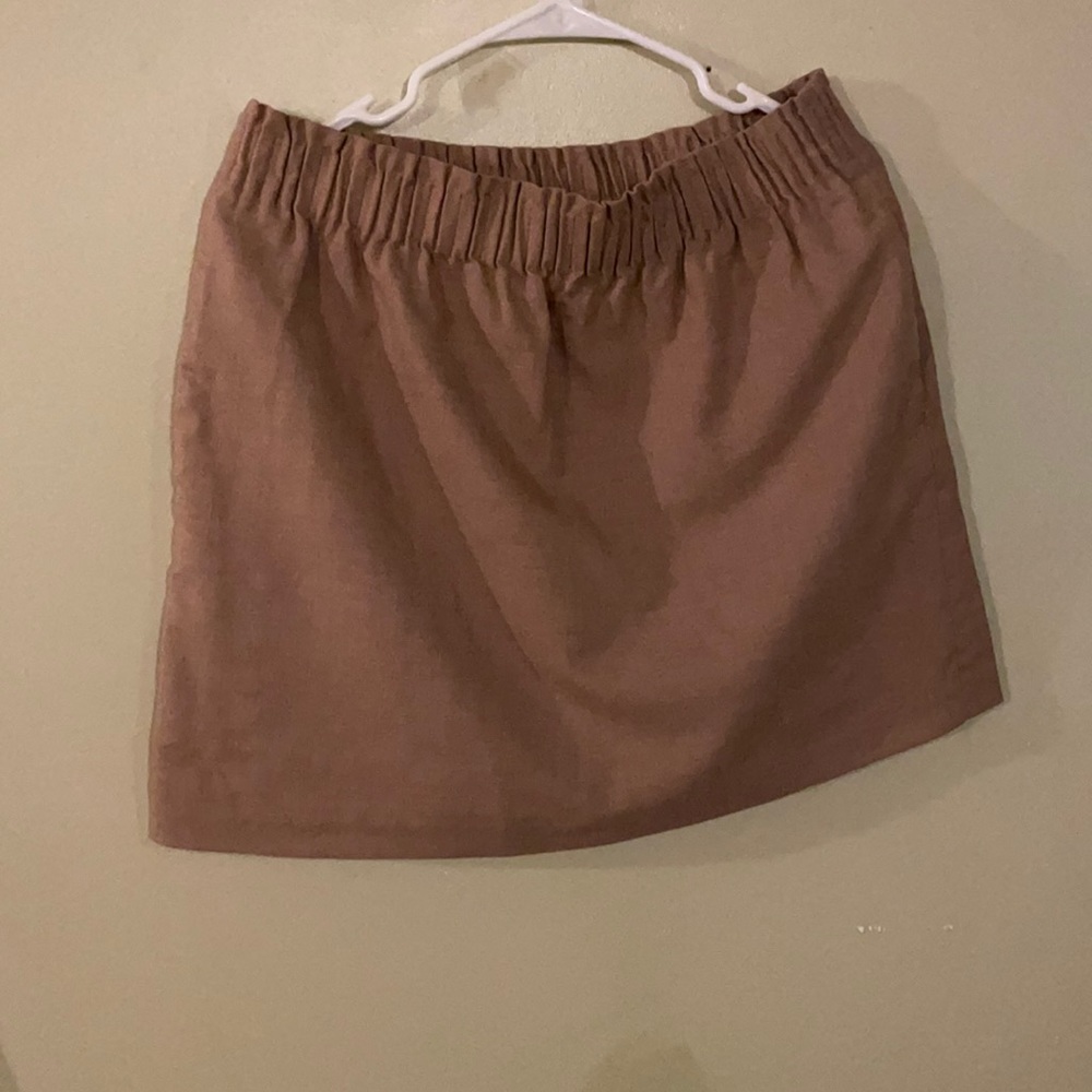 J Crew Tan Sidewalk Skirt with Pockets